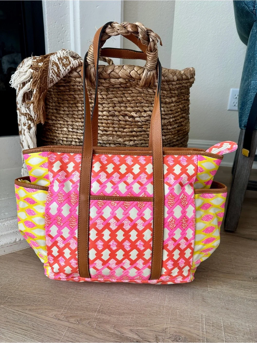 Rebecca Minkoff Neon Marissa Geo-Print Canvas Diaper Bag